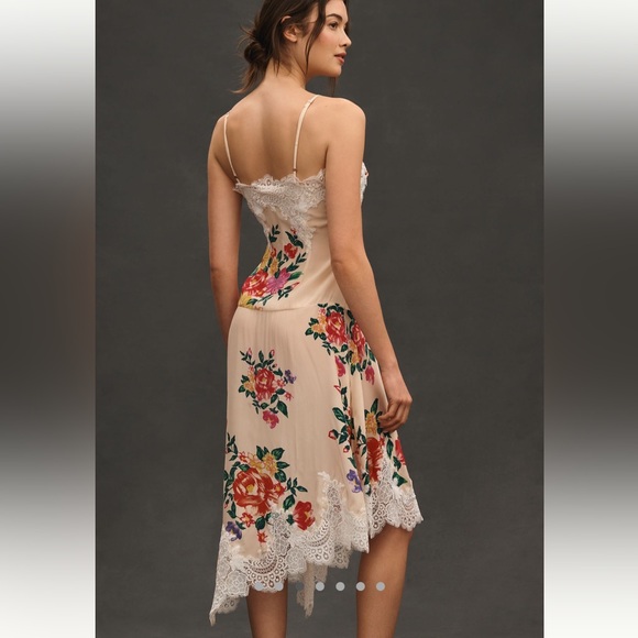 Anthropologie v neck slip midi dress - Picture 3 of 7